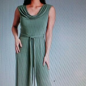 #12❤️ (44) CONNECTED APPAREL UPTOWN DUSTY OLIVE JUMPSUIT